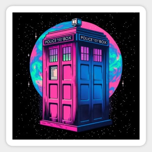 Vaporwave Tardis Sticker